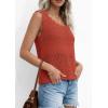 image:imagePRETTYGARDEN Womens Crochet Tank Tops 2026 Summer Spring Sleeveless Tops Cute Sweater Vest Trendy Boho Beach Vacation ClothesRust Red