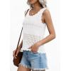 image:imagePRETTYGARDEN Womens Crochet Tank Tops 2026 Summer Spring Sleeveless Tops Cute Sweater Vest Trendy Boho Beach Vacation ClothesWhite