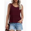 image:imagePRETTYGARDEN Womens Crochet Tank Tops 2026 Summer Spring Sleeveless Tops Cute Sweater Vest Trendy Boho Beach Vacation ClothesWine Red