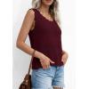 image:imagePRETTYGARDEN Womens Crochet Tank Tops 2026 Summer Spring Sleeveless Tops Cute Sweater Vest Trendy Boho Beach Vacation ClothesWine Red
