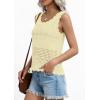 image:imagePRETTYGARDEN Womens Crochet Tank Tops 2026 Summer Spring Sleeveless Tops Cute Sweater Vest Trendy Boho Beach Vacation ClothesYellow