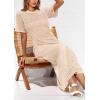 image:imagePRETTYGARDEN Womens Eyelet Cover Up Dress 2026 Summer Vacation Resort Maxi Dresses Beach Short Sleeve Hollow Out SundressApricot