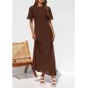 image:imagePRETTYGARDEN Womens Eyelet Cover Up Dress 2026 Summer Vacation Resort Maxi Dresses Beach Short Sleeve Hollow Out SundressBrown