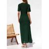 image:imagePRETTYGARDEN Womens Eyelet Cover Up Dress 2026 Summer Vacation Resort Maxi Dresses Beach Short Sleeve Hollow Out SundressDark Green
