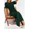 image:imagePRETTYGARDEN Womens Eyelet Cover Up Dress 2026 Summer Vacation Resort Maxi Dresses Beach Short Sleeve Hollow Out SundressDark Green