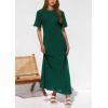 image:imagePRETTYGARDEN Womens Eyelet Cover Up Dress 2026 Summer Vacation Resort Maxi Dresses Beach Short Sleeve Hollow Out SundressGreen