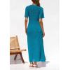 image:imagePRETTYGARDEN Womens Eyelet Cover Up Dress 2026 Summer Vacation Resort Maxi Dresses Beach Short Sleeve Hollow Out SundressLake Blue