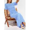 image:imagePRETTYGARDEN Womens Eyelet Cover Up Dress 2026 Summer Vacation Resort Maxi Dresses Beach Short Sleeve Hollow Out SundressLight Blue
