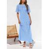 image:imagePRETTYGARDEN Womens Eyelet Cover Up Dress 2026 Summer Vacation Resort Maxi Dresses Beach Short Sleeve Hollow Out SundressLight Blue