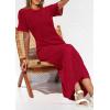 image:imagePRETTYGARDEN Womens Eyelet Cover Up Dress 2026 Summer Vacation Resort Maxi Dresses Beach Short Sleeve Hollow Out SundressRed