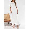 image:imagePRETTYGARDEN Womens Eyelet Cover Up Dress 2026 Summer Vacation Resort Maxi Dresses Beach Short Sleeve Hollow Out SundressWhite