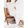 image:imagePRETTYGARDEN Womens Eyelet Cover Up Dress 2026 Summer Vacation Resort Maxi Dresses Beach Short Sleeve Hollow Out SundressWhite