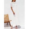 image:imagePRETTYGARDEN Womens Eyelet Cover Up Dress 2026 Summer Vacation Resort Maxi Dresses Beach Short Sleeve Hollow Out SundressWhite