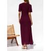 image:imagePRETTYGARDEN Womens Eyelet Cover Up Dress 2026 Summer Vacation Resort Maxi Dresses Beach Short Sleeve Hollow Out SundressWine Red