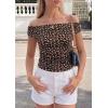 image:imagePRETTYGARDEN Womens Off The Shoulder Tops 2026 Summer Y2K Clothes Going Out Shirts Ruched Tank Top Date Night OutfitsFloral Black Orange