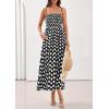 image:imagePRETTYGARDEN Womens Polka Dot Dress 2026 Summer Spaghetti Strap Smocked Sundress Beach Vacation Wedding Guest Midi DressesBlack