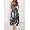 image:imagePRETTYGARDEN Womens Polka Dot Dress 2026 Summer Spaghetti Strap Smocked Sundress Beach Vacation Wedding Guest Midi DressesBlack