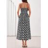 image:imagePRETTYGARDEN Womens Polka Dot Dress 2026 Summer Spaghetti Strap Smocked Sundress Beach Vacation Wedding Guest Midi DressesBlack