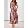 image:imagePRETTYGARDEN Womens Polka Dot Dress 2026 Summer Spaghetti Strap Smocked Sundress Beach Vacation Wedding Guest Midi DressesBrown