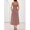 image:imagePRETTYGARDEN Womens Polka Dot Dress 2026 Summer Spaghetti Strap Smocked Sundress Beach Vacation Wedding Guest Midi DressesBrown
