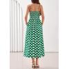 image:imagePRETTYGARDEN Womens Polka Dot Dress 2026 Summer Spaghetti Strap Smocked Sundress Beach Vacation Wedding Guest Midi DressesGreen
