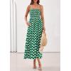 image:imagePRETTYGARDEN Womens Polka Dot Dress 2026 Summer Spaghetti Strap Smocked Sundress Beach Vacation Wedding Guest Midi DressesGreen