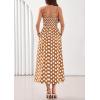 image:imagePRETTYGARDEN Womens Polka Dot Dress 2026 Summer Spaghetti Strap Smocked Sundress Beach Vacation Wedding Guest Midi DressesKhaki