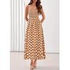 image:imagePRETTYGARDEN Womens Polka Dot Dress 2026 Summer Spaghetti Strap Smocked Sundress Beach Vacation Wedding Guest Midi DressesKhaki