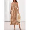 image:imagePRETTYGARDEN Womens Polka Dot Dress 2026 Summer Spaghetti Strap Smocked Sundress Beach Vacation Wedding Guest Midi DressesKhaki