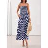 image:imagePRETTYGARDEN Womens Polka Dot Dress 2026 Summer Spaghetti Strap Smocked Sundress Beach Vacation Wedding Guest Midi DressesNavy Blue