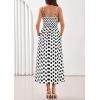 image:imagePRETTYGARDEN Womens Polka Dot Dress 2026 Summer Spaghetti Strap Smocked Sundress Beach Vacation Wedding Guest Midi DressesWhite