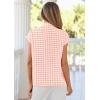 image:imagePRETTYGARDEN Womens Short Sleeve Shirts Plaid Button Down Blouse Dressy Casual 2026 Summer Spring Business Gingham Work TopsLight Pink