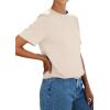 image:imagePRETTYGARDEN Womens Short Sleeve Tops Summer 2026 Casual Crewneck Cotton Basic Tee Shirts Fashion Clothing Spring OutfitsBeige