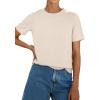 image:imagePRETTYGARDEN Womens Short Sleeve Tops Summer 2026 Casual Crewneck Cotton Basic Tee Shirts Fashion Clothing Spring OutfitsBeige