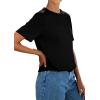 image:imagePRETTYGARDEN Womens Short Sleeve Tops Summer 2026 Casual Crewneck Cotton Basic Tee Shirts Fashion Clothing Spring OutfitsBlack