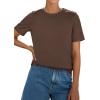 image:imagePRETTYGARDEN Womens Short Sleeve Tops Summer 2026 Casual Crewneck Cotton Basic Tee Shirts Fashion Clothing Spring OutfitsBrown
