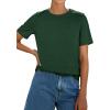 image:imagePRETTYGARDEN Womens Short Sleeve Tops Summer 2026 Casual Crewneck Cotton Basic Tee Shirts Fashion Clothing Spring OutfitsDark Green