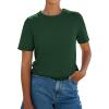 image:imagePRETTYGARDEN Womens Short Sleeve Tops Summer 2026 Casual Crewneck Cotton Basic Tee Shirts Fashion Clothing Spring OutfitsDark Green