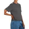 image:imagePRETTYGARDEN Womens Short Sleeve Tops Summer 2026 Casual Crewneck Cotton Basic Tee Shirts Fashion Clothing Spring OutfitsGrey
