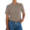 image:imagePRETTYGARDEN Womens Short Sleeve Tops Summer 2026 Casual Crewneck Cotton Basic Tee Shirts Fashion Clothing Spring OutfitsKhaki