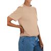 image:imagePRETTYGARDEN Womens Short Sleeve Tops Summer 2026 Casual Crewneck Cotton Basic Tee Shirts Fashion Clothing Spring OutfitsLight Khaki