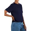 image:imagePRETTYGARDEN Womens Short Sleeve Tops Summer 2026 Casual Crewneck Cotton Basic Tee Shirts Fashion Clothing Spring OutfitsNavy