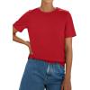 image:imagePRETTYGARDEN Womens Short Sleeve Tops Summer 2026 Casual Crewneck Cotton Basic Tee Shirts Fashion Clothing Spring OutfitsRed