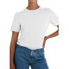 image:imagePRETTYGARDEN Womens Short Sleeve Tops Summer 2026 Casual Crewneck Cotton Basic Tee Shirts Fashion Clothing Spring OutfitsWhite