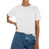 image:imagePRETTYGARDEN Womens Short Sleeve Tops Summer 2026 Casual Crewneck Cotton Basic Tee Shirts Fashion Clothing Spring OutfitsWhite