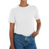 image:imagePRETTYGARDEN Womens Short Sleeve Tops Summer 2026 Casual Crewneck Cotton Basic Tee Shirts Fashion Clothing Spring OutfitsWhite