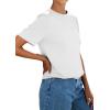 image:imagePRETTYGARDEN Womens Short Sleeve Tops Summer 2026 Casual Crewneck Cotton Basic Tee Shirts Fashion Clothing Spring OutfitsWhite