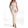 image:imagePRETTYGARDEN Womens Spring Formal Dress 2026 Summer Elegant Sleeveless Floral Lace Cocktail Wedding Guest Maxi Long DressesBeige Flowers