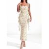 image:imagePRETTYGARDEN Womens Spring Formal Dress 2026 Summer Elegant Sleeveless Floral Lace Cocktail Wedding Guest Maxi Long DressesBeige Flowers