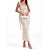 image:imagePRETTYGARDEN Womens Spring Formal Dress 2026 Summer Elegant Sleeveless Floral Lace Cocktail Wedding Guest Maxi Long DressesFloral Apricot